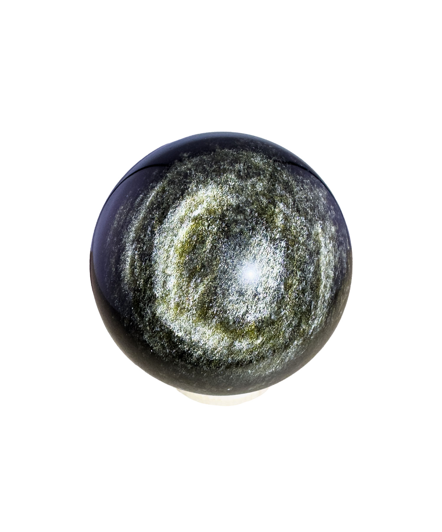 Goldobsidian Kugel Naturstein mit goldschwarzem Schimmer