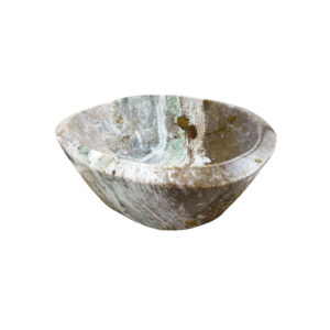 Schale aus Ozeanjaspis Edelstein mit polierter Oberfläche