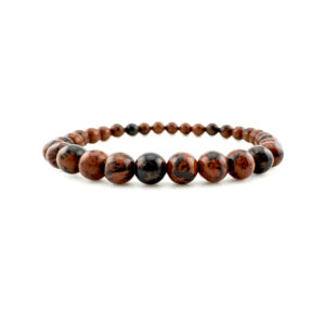 Mahagoni-Obsidian Armband – Heilstein Schmuck für Erdung & Schutz