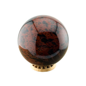 Mahagoni-Obsidian Kugel – Unikat mit polierter Oberfläche