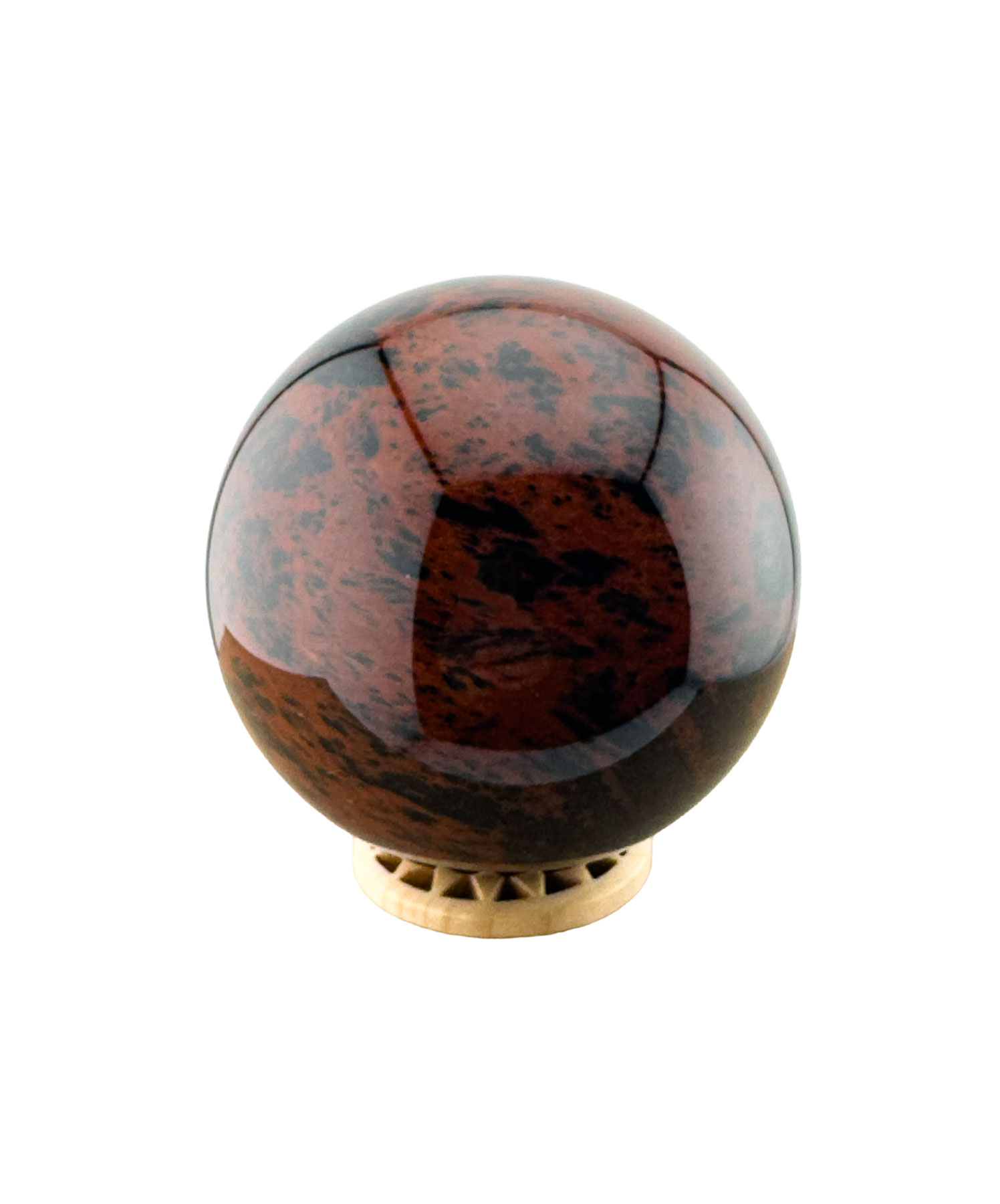 Mahagoni-Obsidian Kugel – Unikat mit polierter Oberfläche