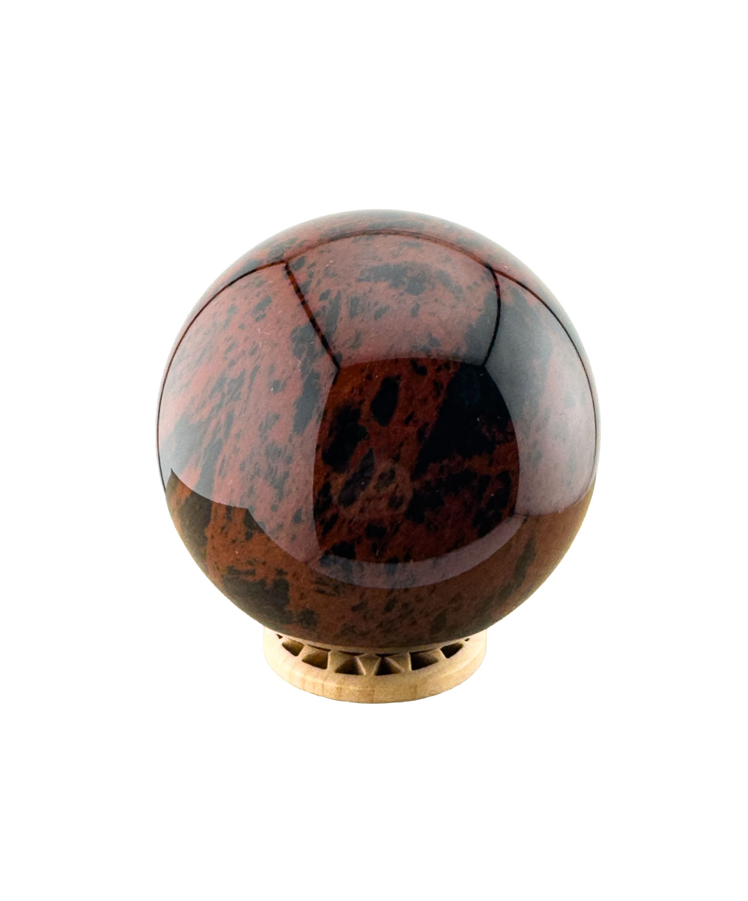 Mahagoni-Obsidian Kugel – Energiestein für Harmonie und Schutz