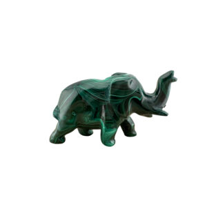 Malachit Elefant Figur Naturstein geschnitzt kaufen Edelstein Sammlerstück