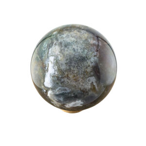 Moosachat Kugel Edelstein Heilstein grün Naturstein poliert kaufen