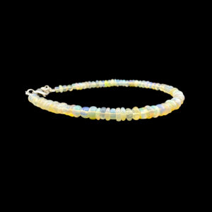 Welo Opal Armband – Äthiopischer Opal mit Silber, Edelstein Schmuck für Lebensfreude & Kreativität