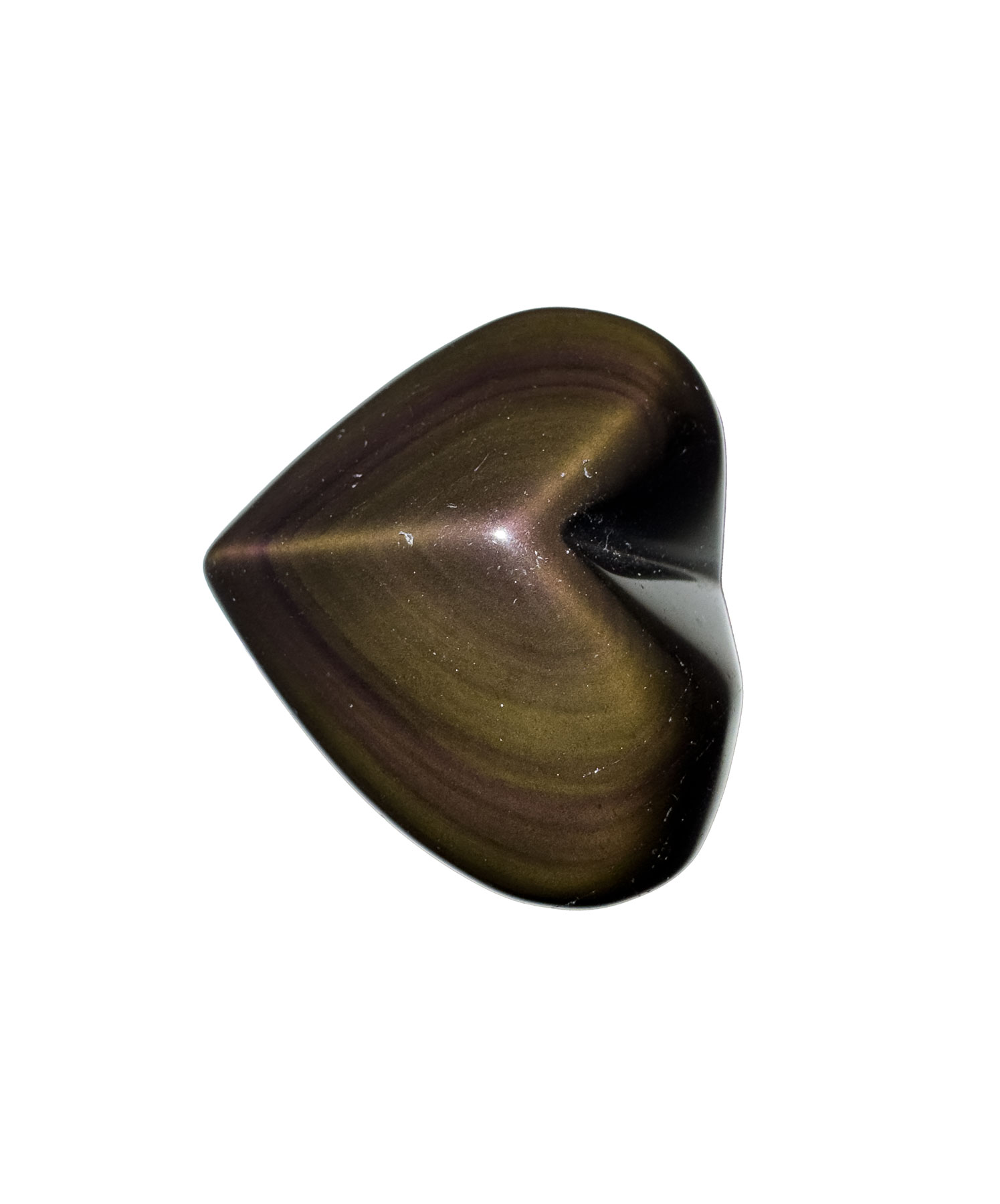 Regenbogen-Obsidian Herz Kristall Sammlerobjekt Geschenk