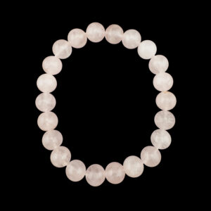 Rosenquarz Armband rund – Heilstein Schmuck für Liebe & Selbstvertrauen