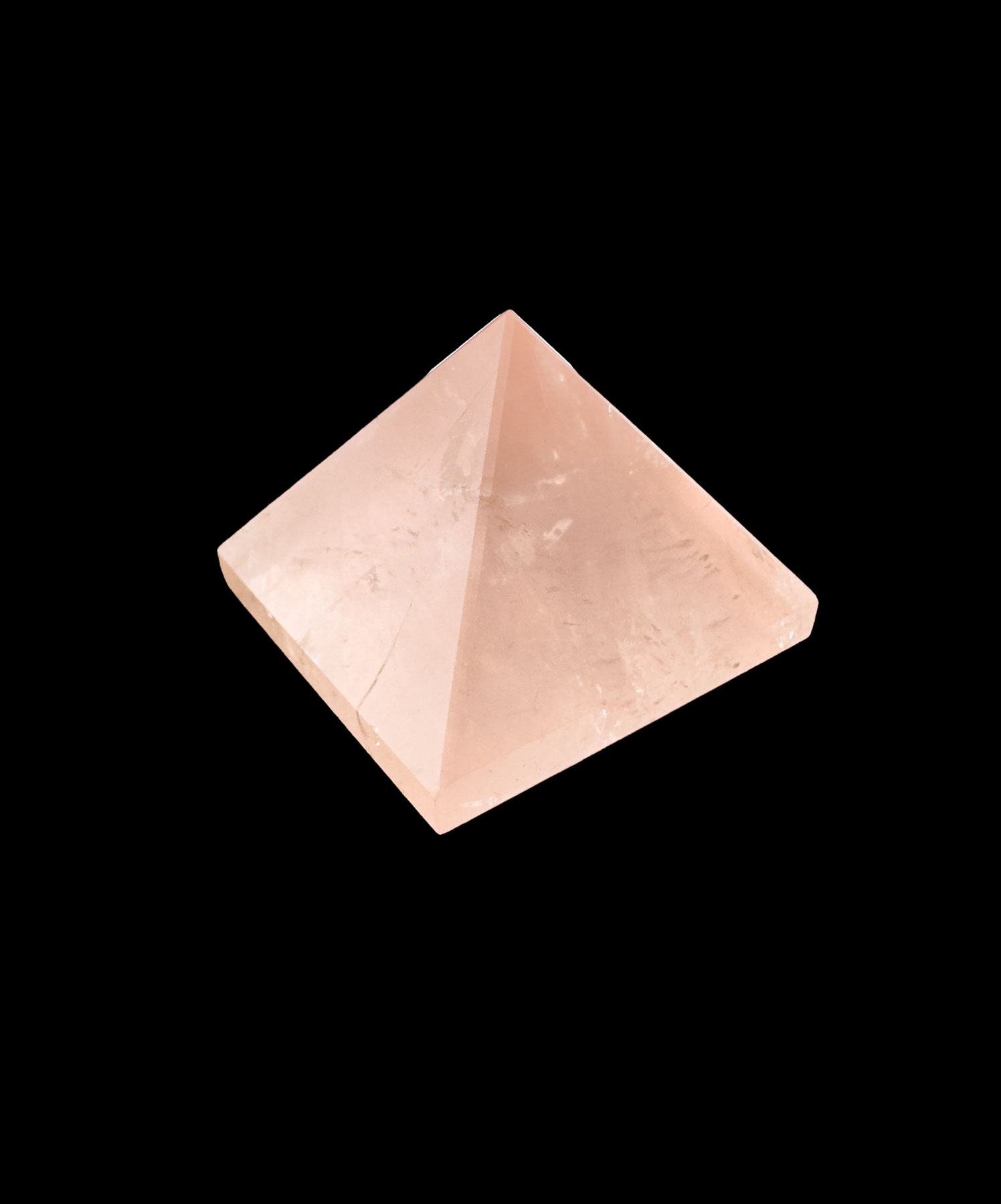 Rosenquarz Pyramide Heilstein Herzchakra Liebe