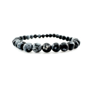 Schneeflocke-Obsidian Armband – Schutzstein Armband für innere Ruhe & Balance