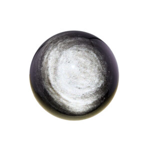 Silberobsidian Kugel poliert Schutzstein
