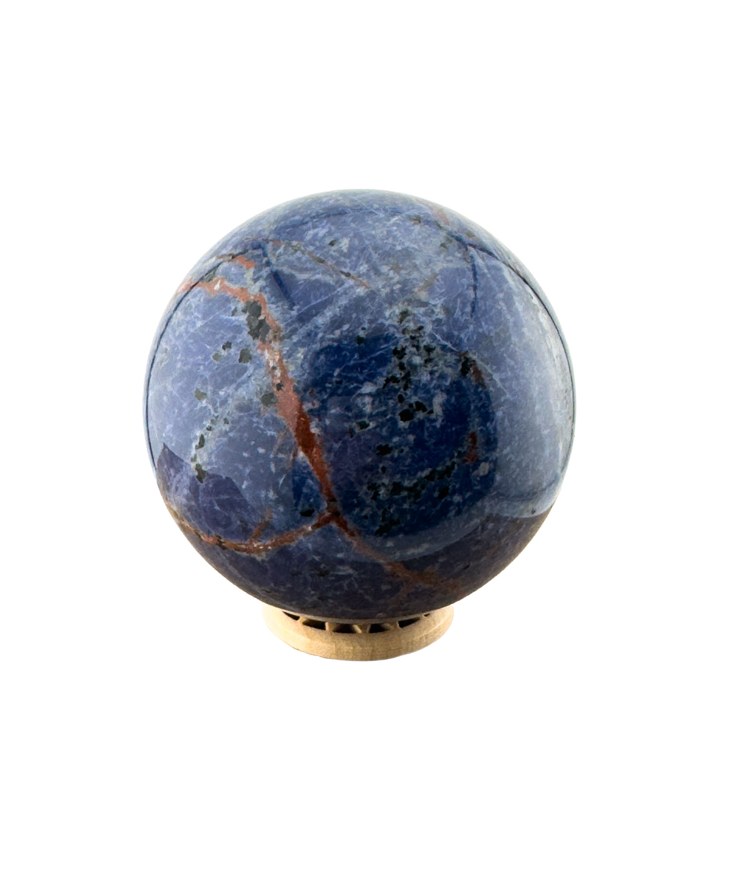 Sodalith Kugel blauer Heilstein mit Maserung