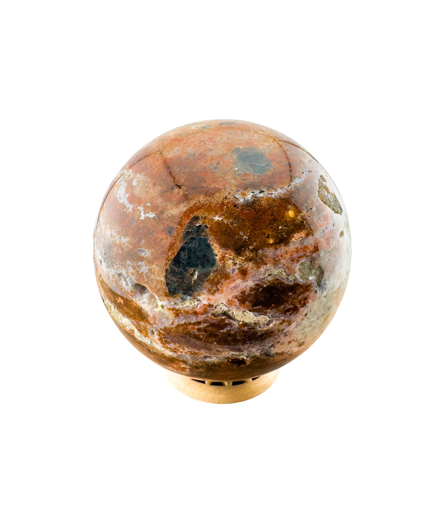 Sonnenstein-Kugel mit Apatit Edelstein kaufen Dekoration