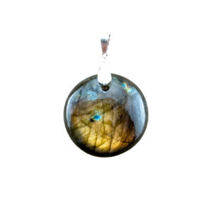 Spektrolith Anhänger mit Silberöse – bunter Labradorit Schmuck