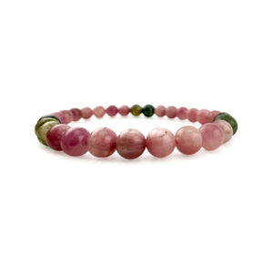 Turmalin Armband – Natürliches Edelsteinarmband mit multicolor Turmalin-Perlen