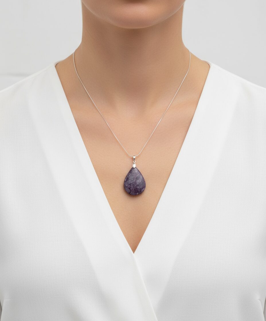 Charoit Anhänger Silber 925 – Edelstein-Schmuck in intensivem Violett