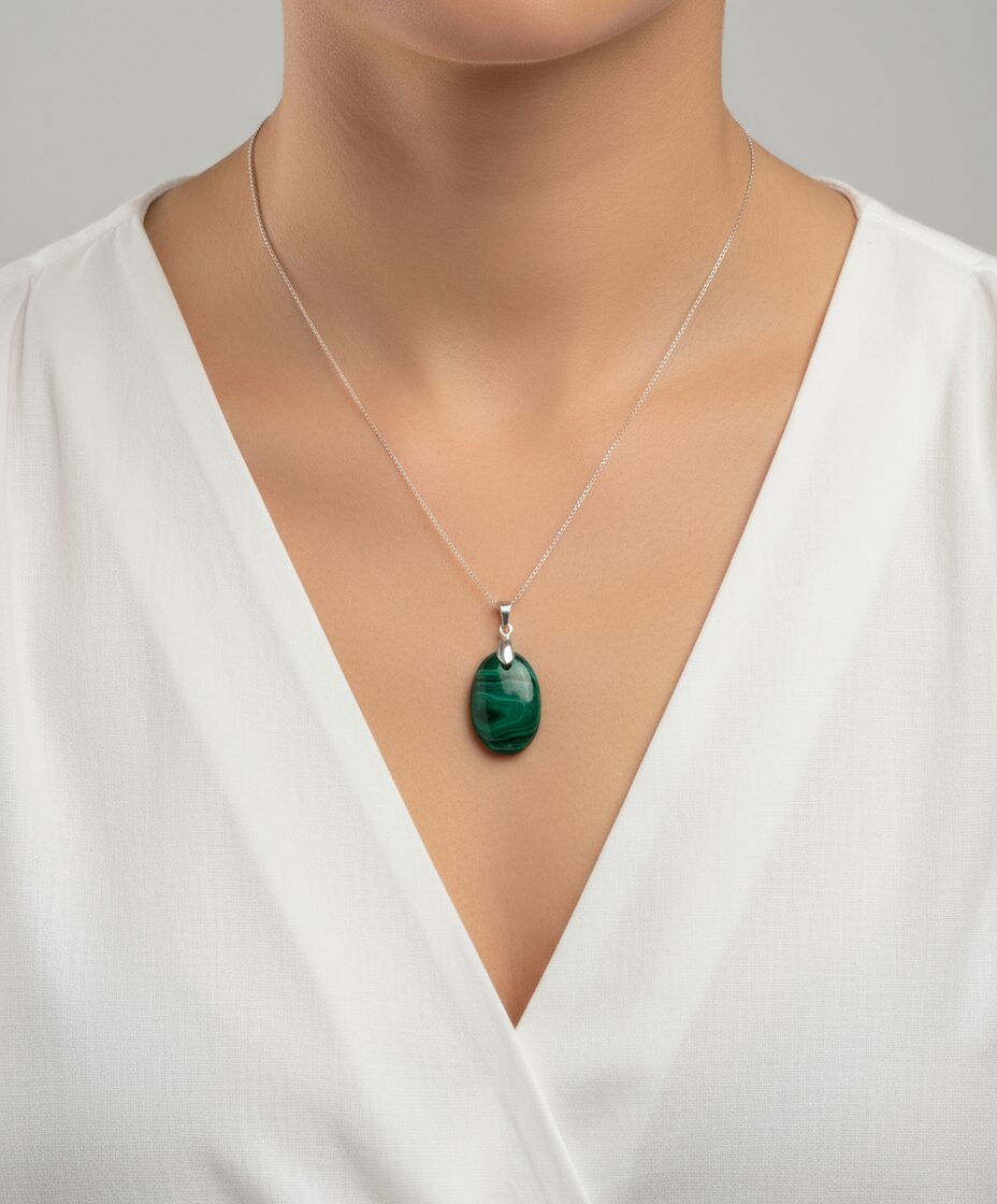 Malachit Anhänger Silber 925 – Schmuck mit lebendigem Farbspiel