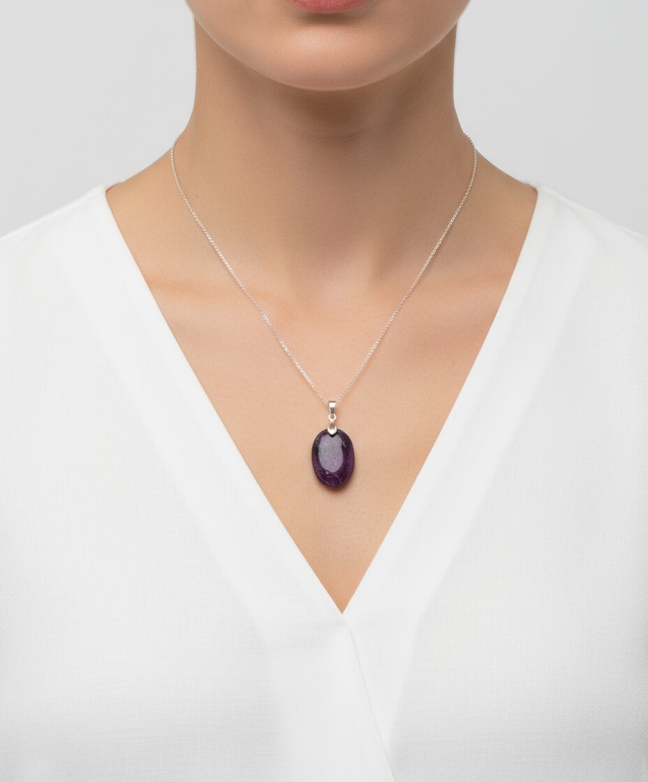 Rubin Anhänger Edelstein – roter Naturstein Schmuck