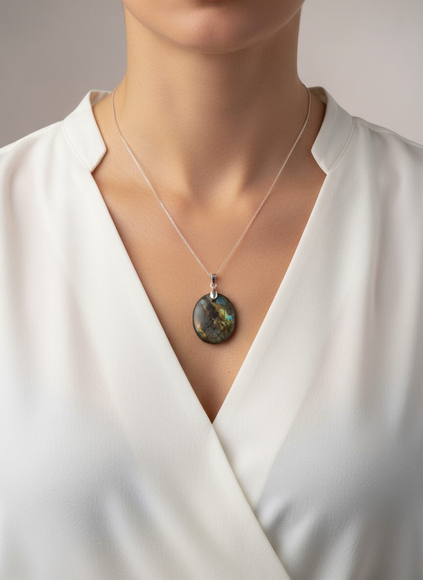 Spektrolith Anhänger Silber 925 – Edelstein für Fantasie und Ausdruckskraft